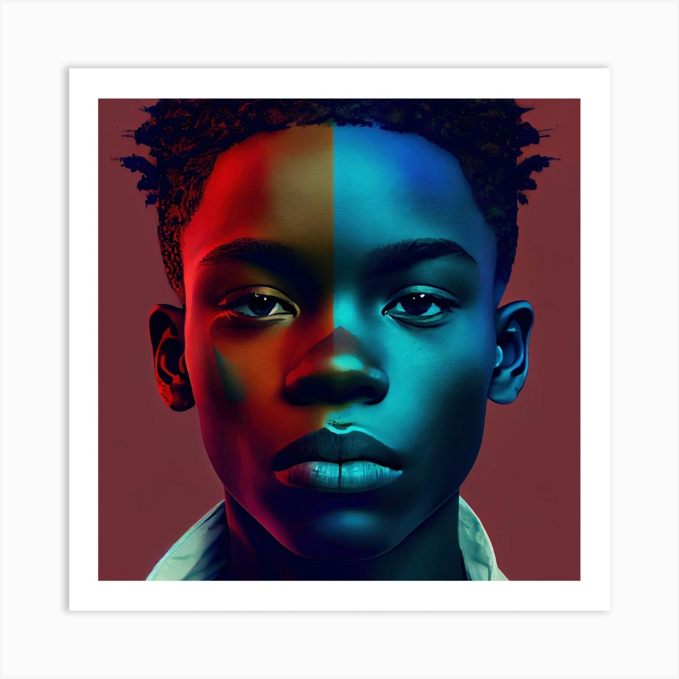 Portrait Of A Black Man Art Print by Chaotic - Fy