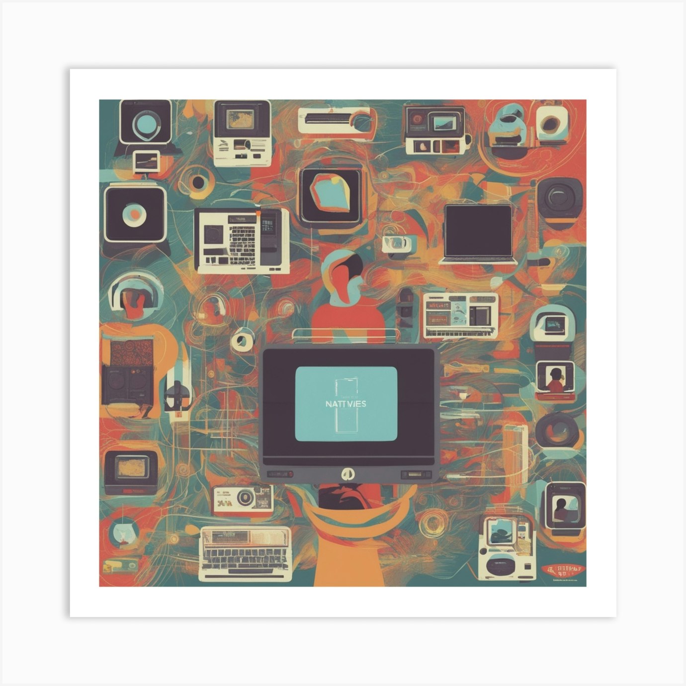 Digital Natives 2 Art Print by Pat4U - Fy