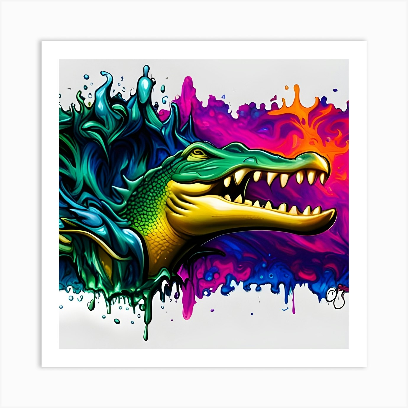 Alligator Art Print by Rahul08319 - Fy