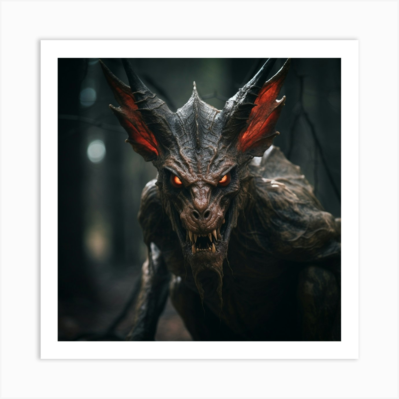 Demon In The Woods 4 Art Print by NovaPulse Fy