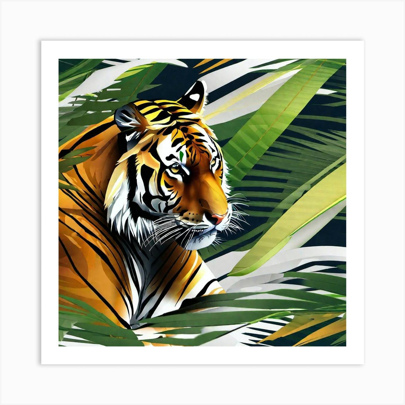 Tiger In The Jungle 3 Art Print