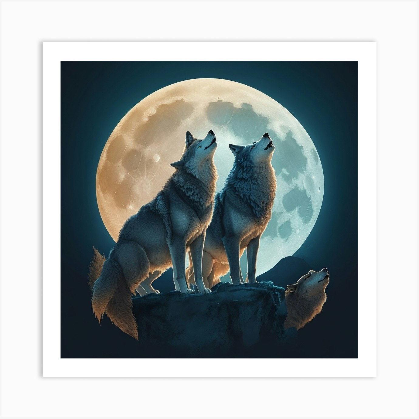 Howling Wolf Art Print by Lolo mo - Fy