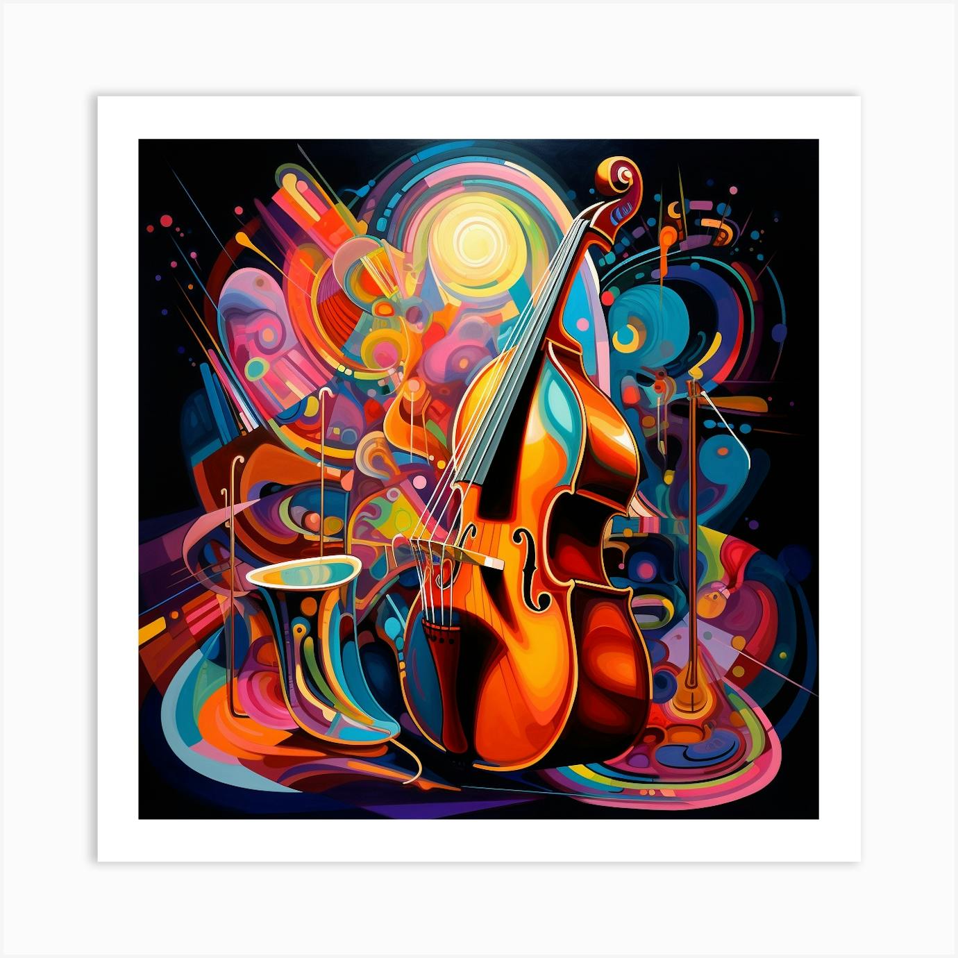 Jazz Music 4 Art Print by Bella Luna - Fy