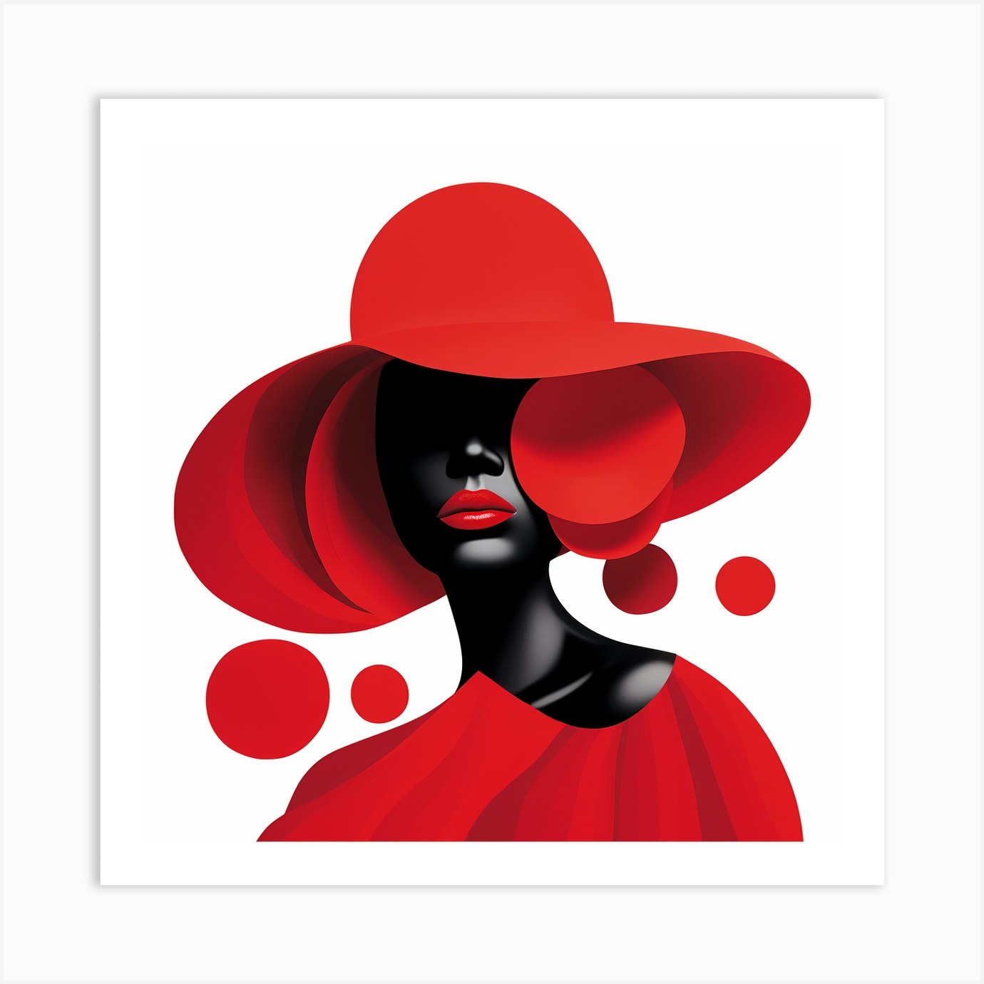 Red Hat 8 Art Print by Bella Luna Fy