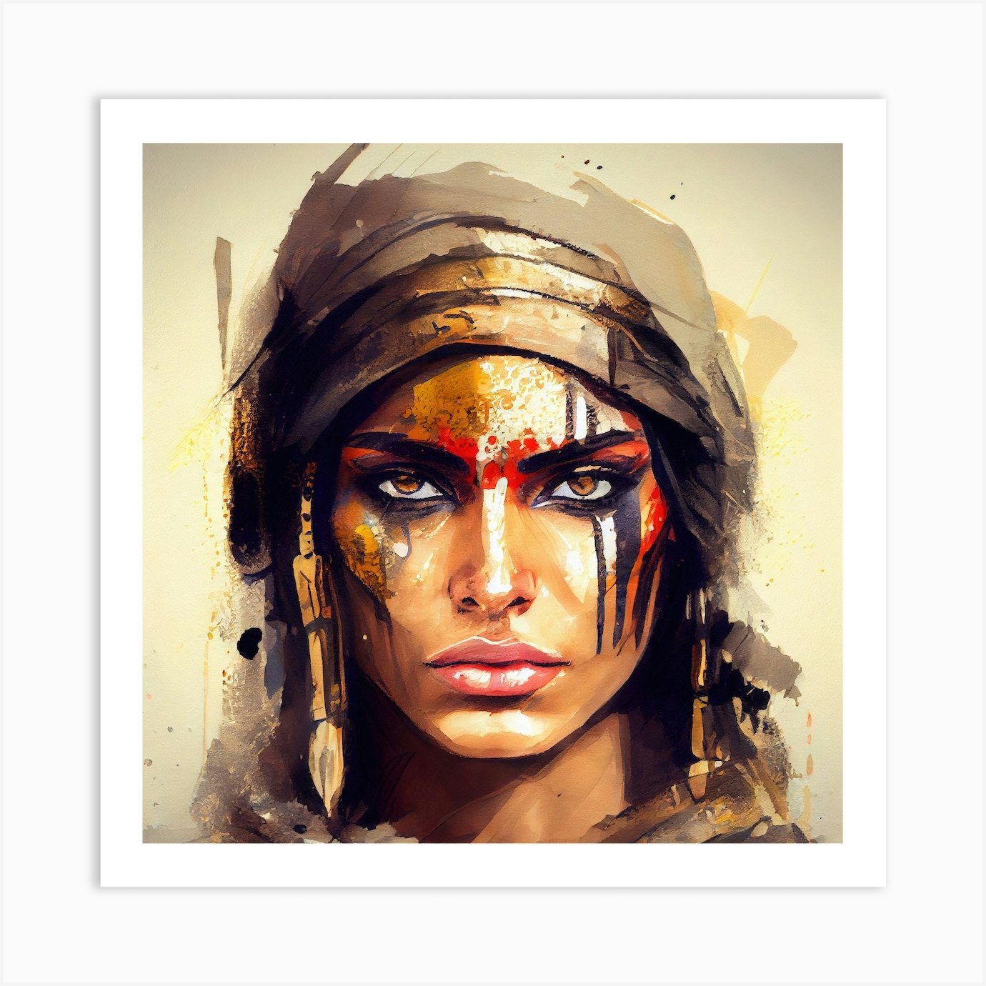 Powerful Egyptian Warrior Woman #4 Art Print by Chromatic Fusion Studio ...