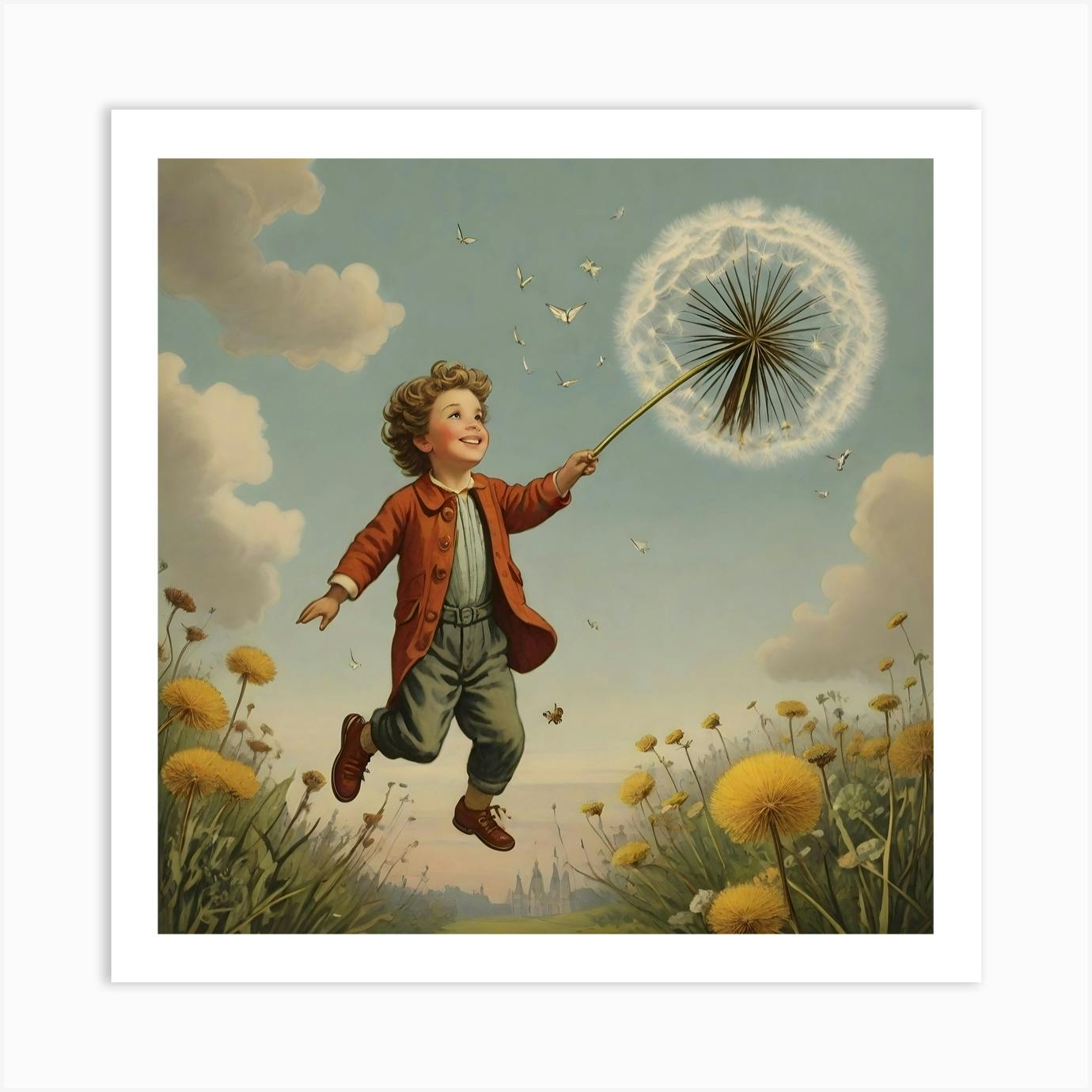 Dandelion Art Print by Nourian Fy