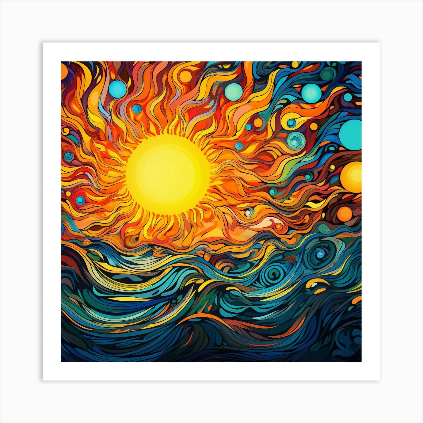 Abstract Of The Sun Art Print
