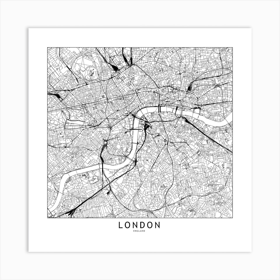 London Map I Canvas Print by multipliCITY - Fy