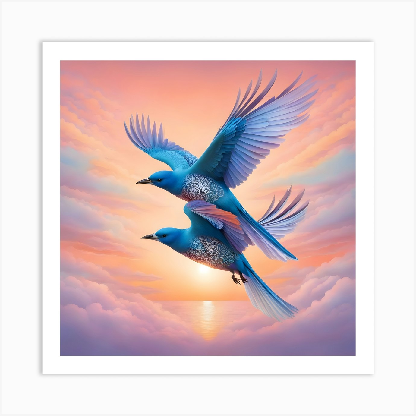 Birds In Flight Art Print by Infinity Imagery Fy