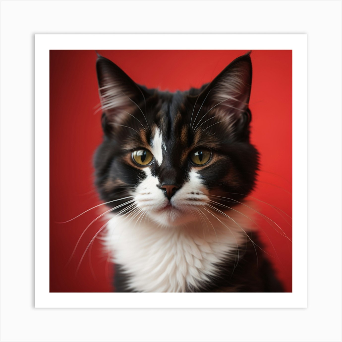 Black and White Kitten Cat Print Art Print by Chanel Hardin