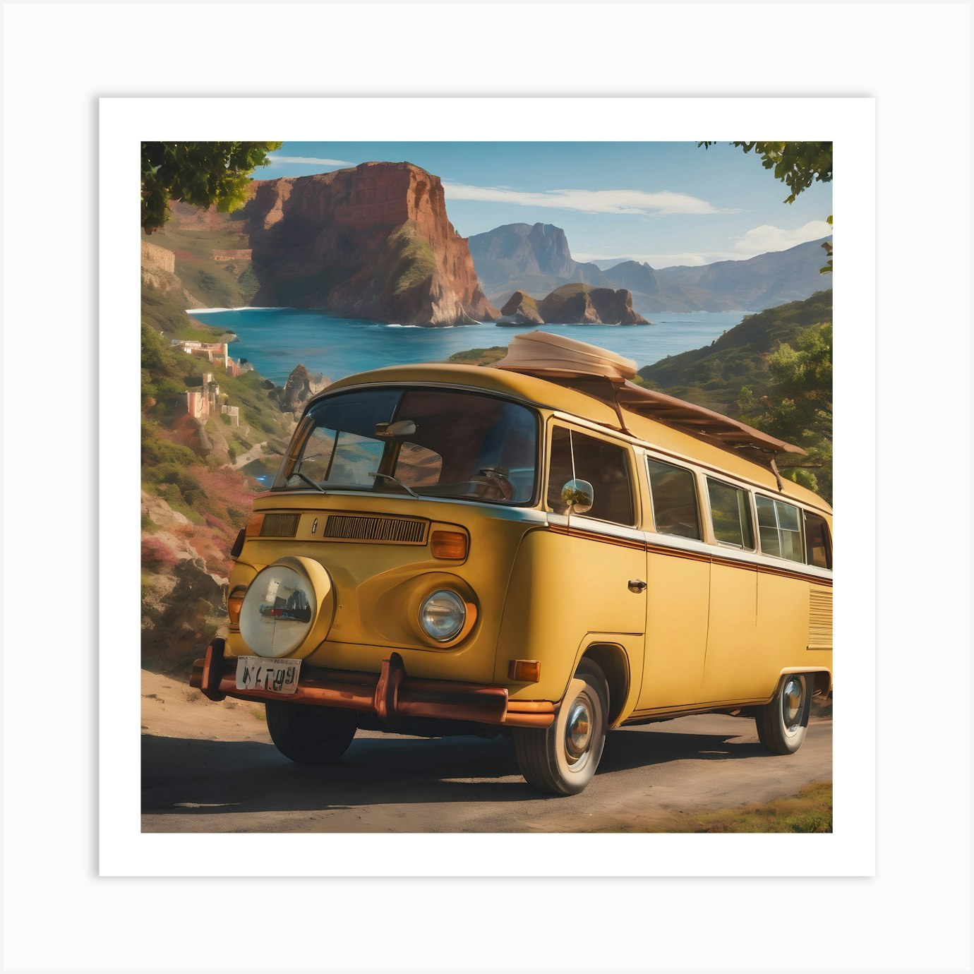 BB Borsa Vw Bus Art Print By Borsa Boutique   Fy