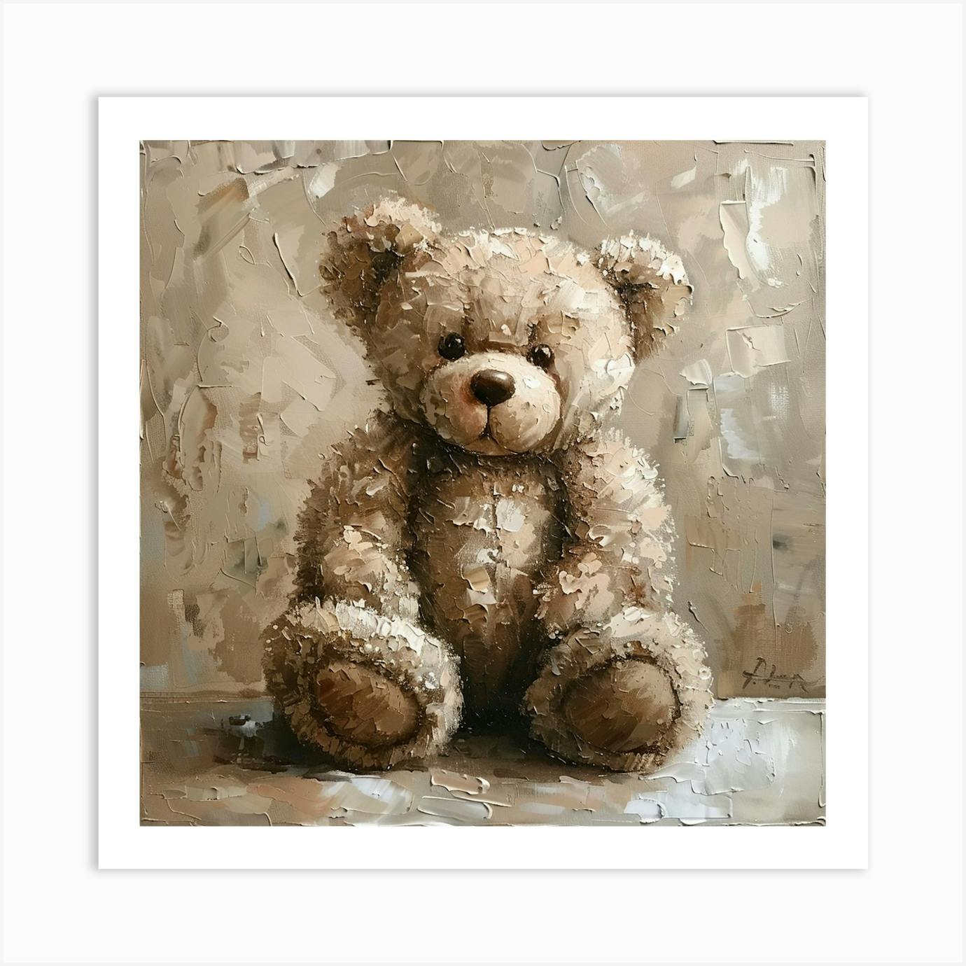 Painting of teddy bear online