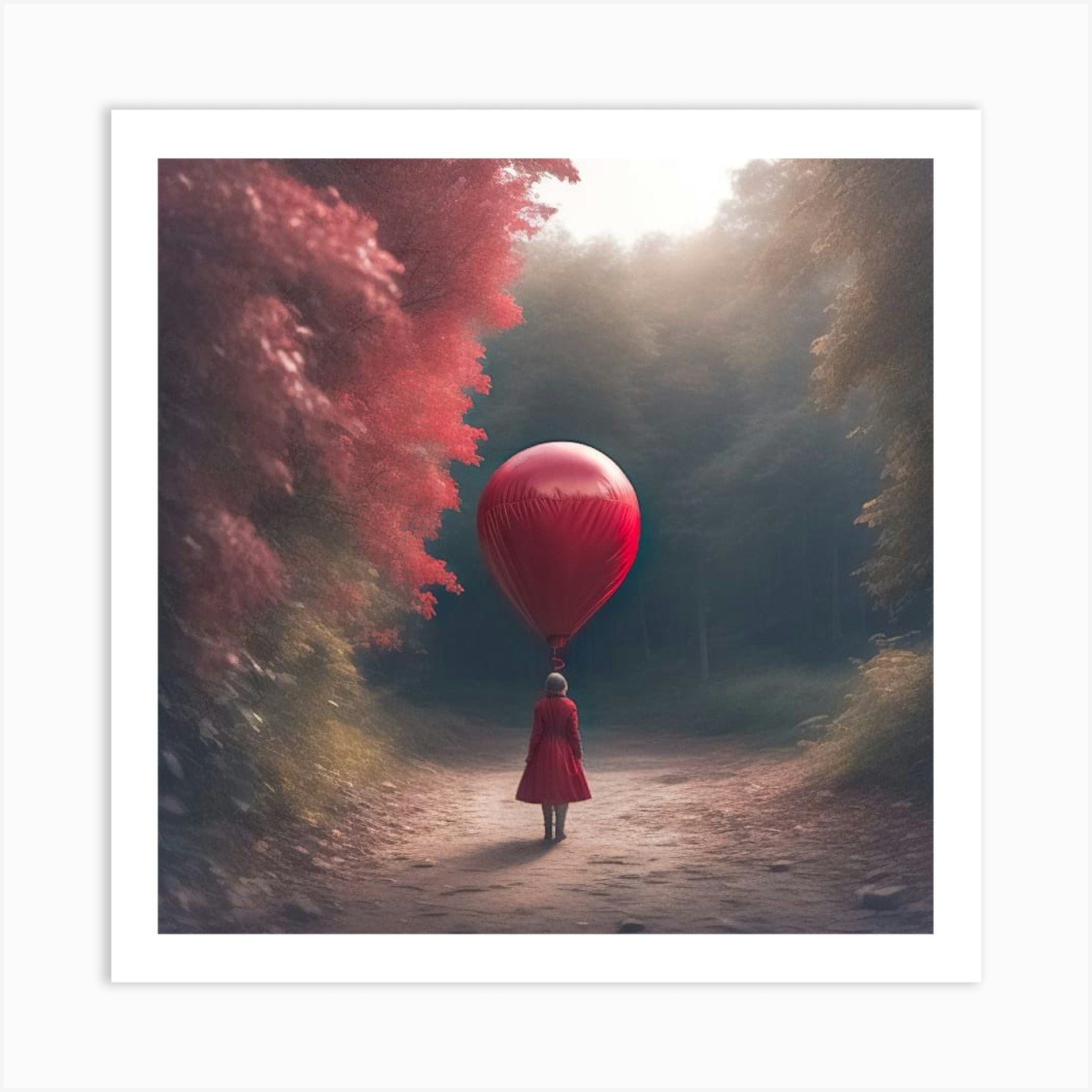 Girl With A Red Balloon Art Print by smith Fy