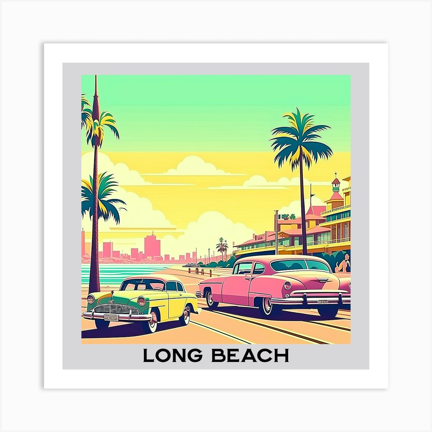 Long Beach Art Print by designedbyjosh Fy
