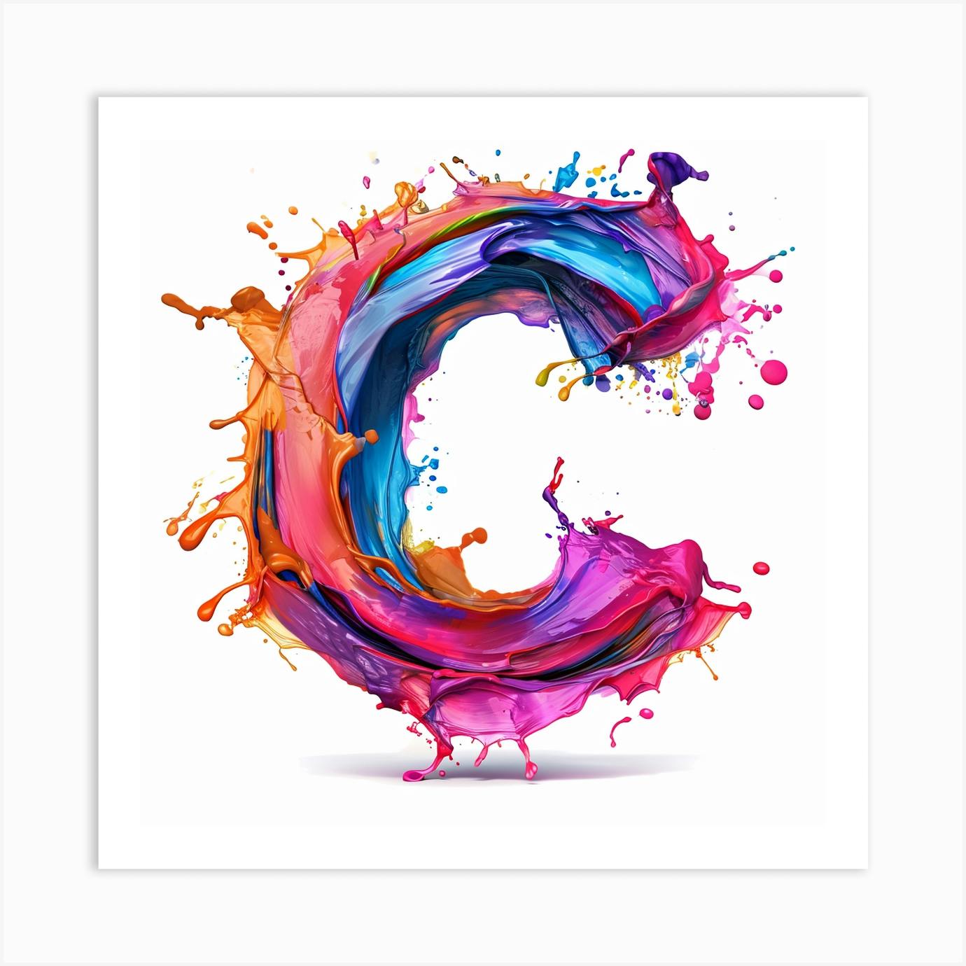 Colorful Letter C Art Print