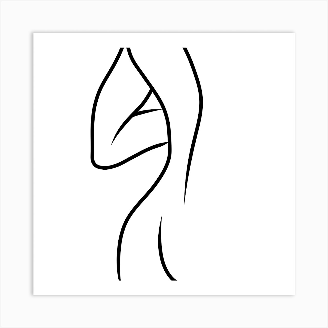 Nude 3 Square Canvas Print By Hanna Lee Tidd Fy