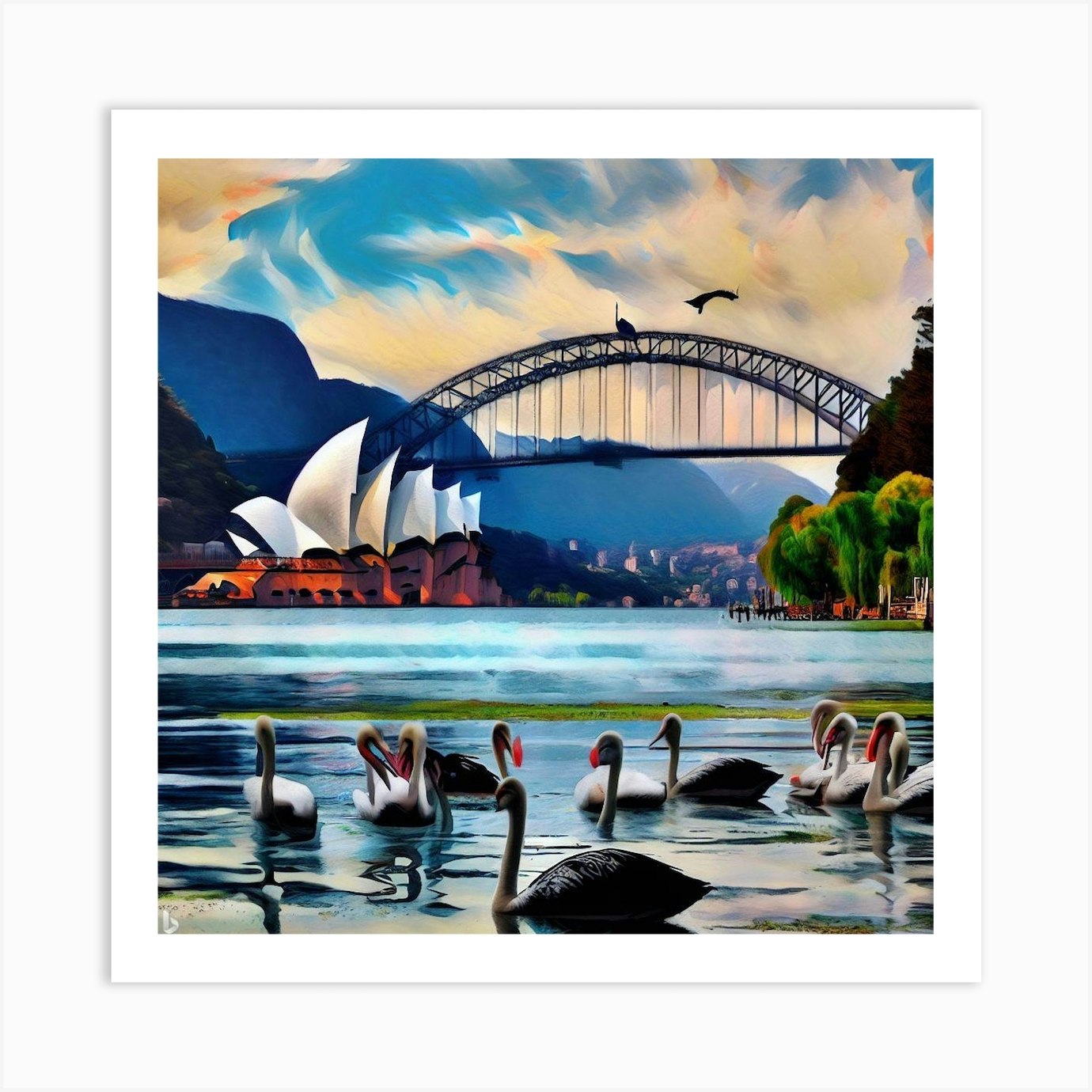 Sydney Harbour Bridge & Sydney Opera House On Lake Como Italy With ...