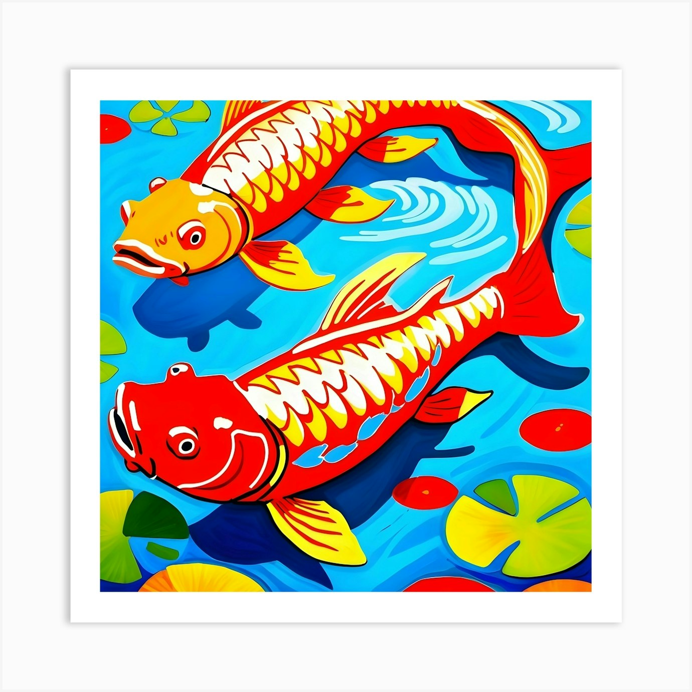 Carp Fish Painting Art Print by LADYFRY - Fy