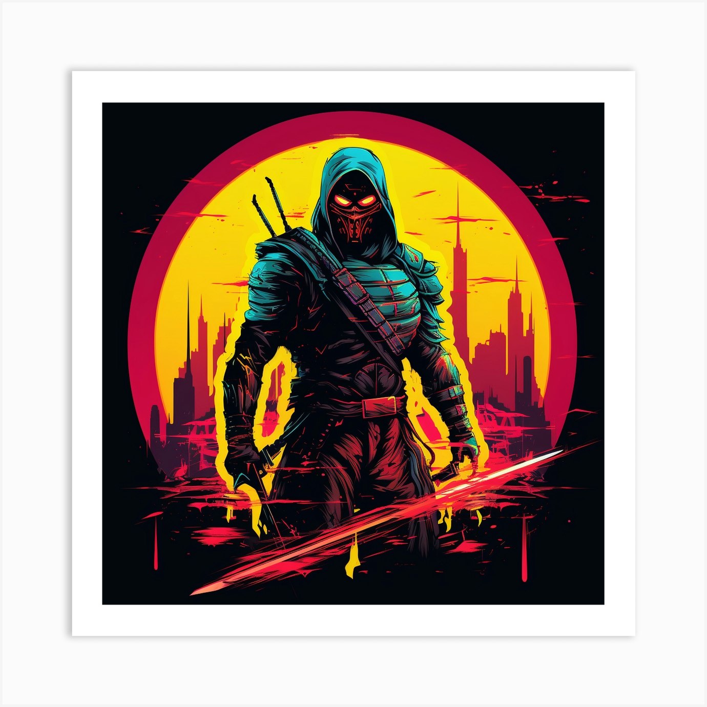 Shinobi 5 Art Print by David Arts - Fy