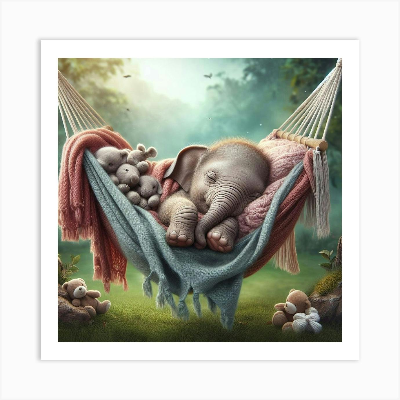 Romping Baby 2024 Elephant- Original Painting