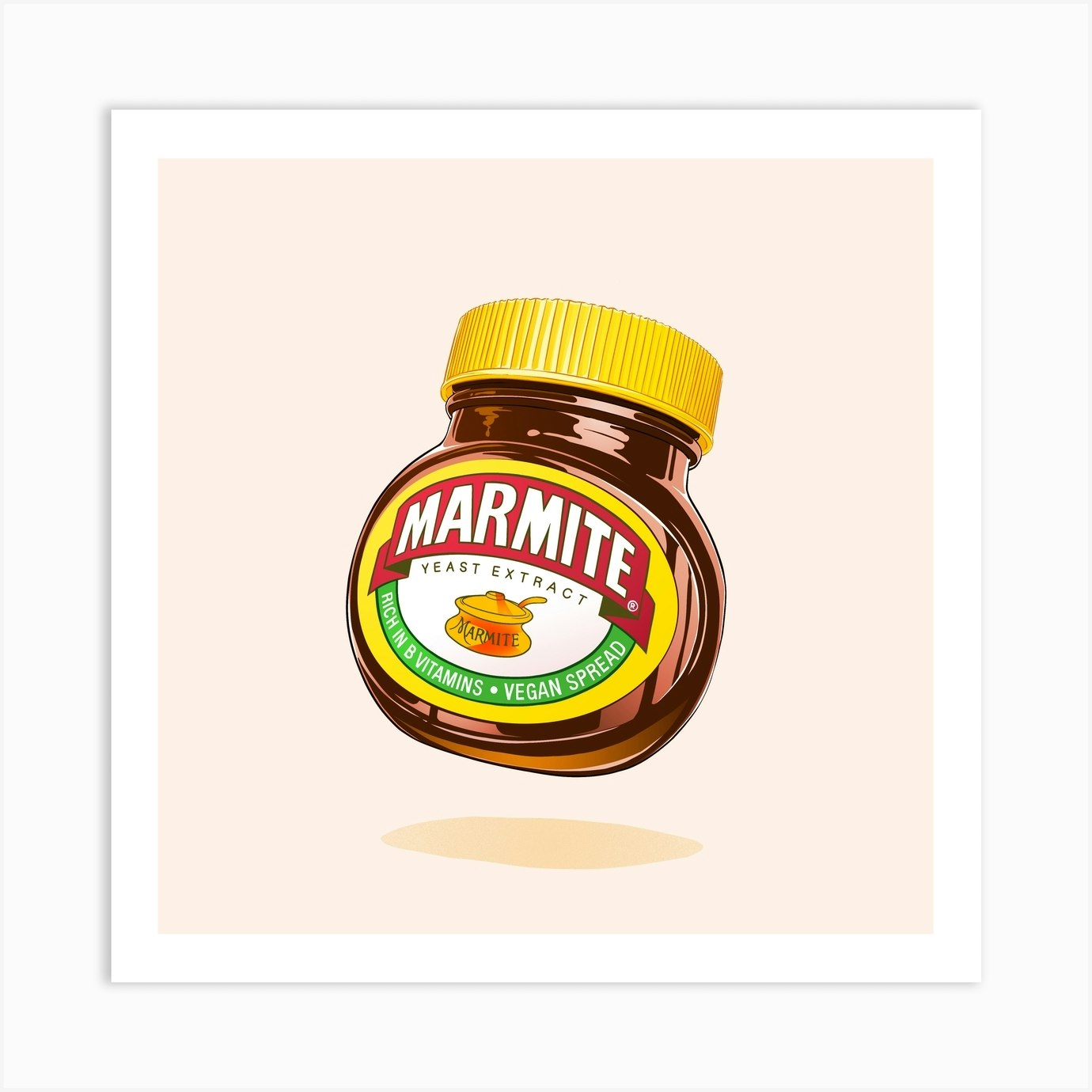 Marmite Square Art Print by Barrie Jones - Fy