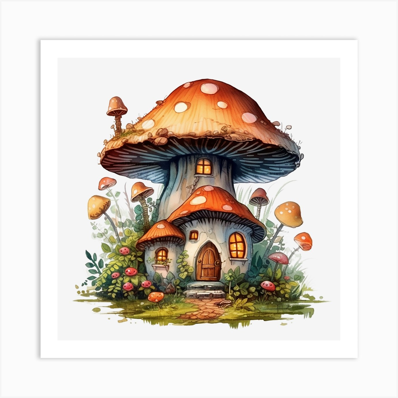 Mushroom House Art Print By Nizam Uddin Fy 2790