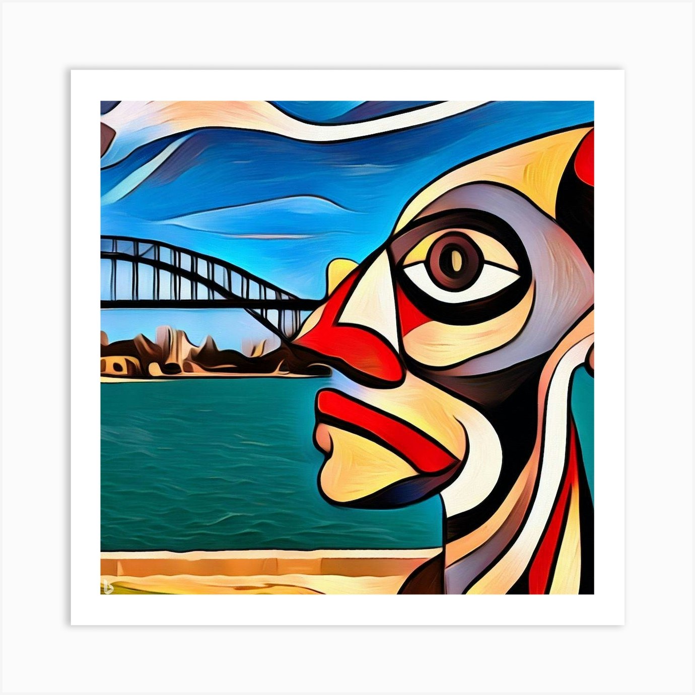 Sydney Harbour Hunzi Art Print by Hunzinator Fy