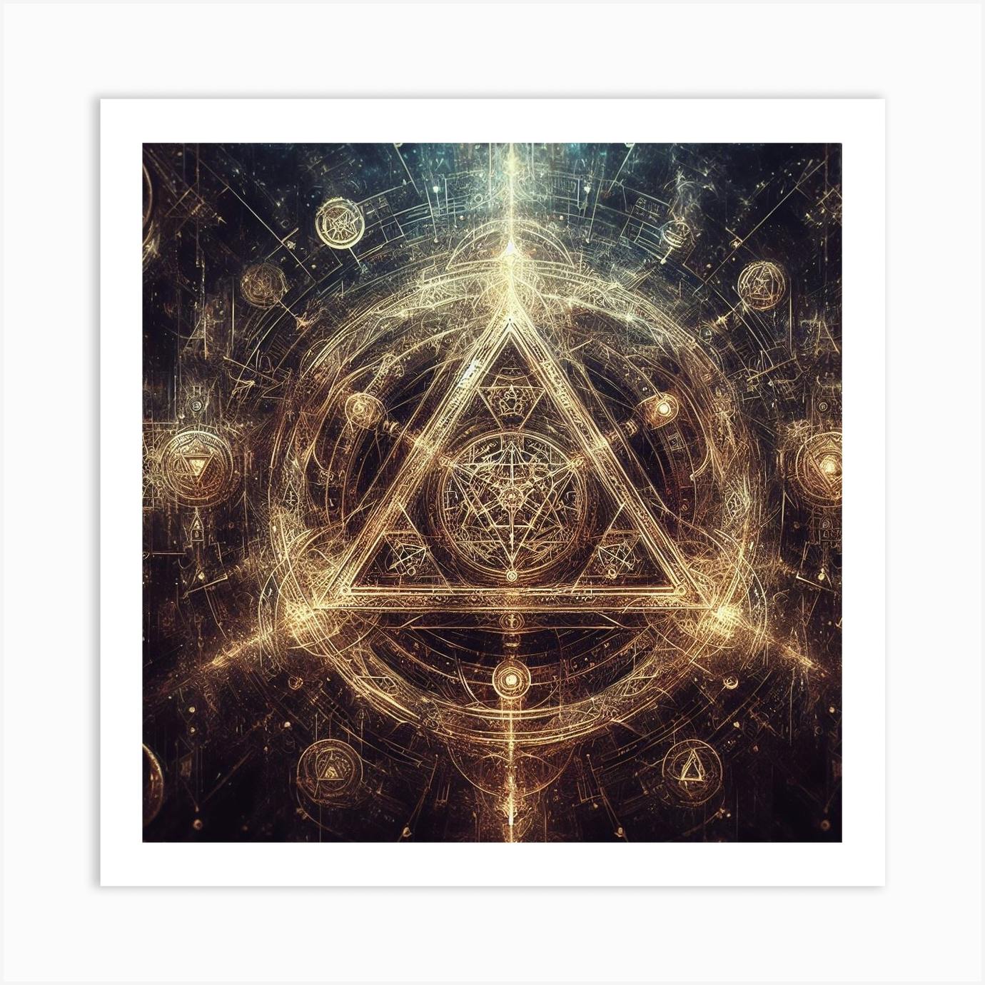 Framed Art Drawing - Illuminated Geometry - Star Alliances high quality - I of II