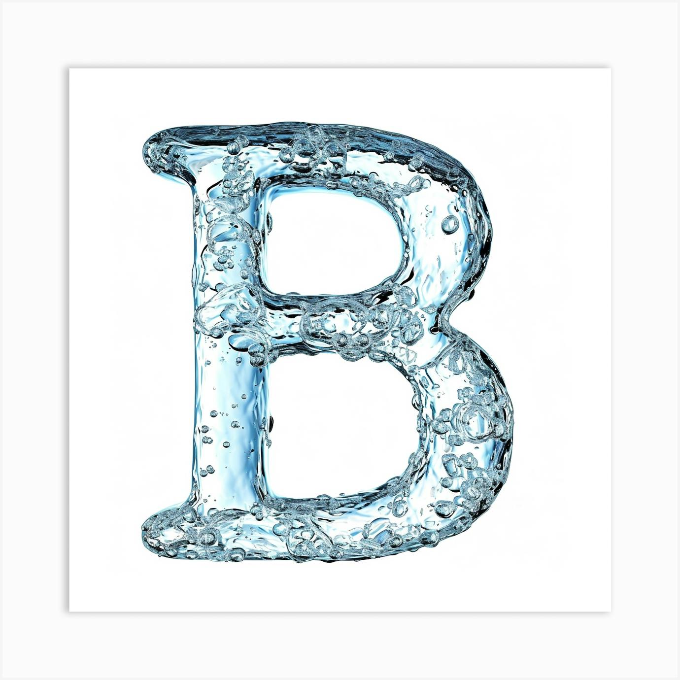 Water Letter B Art Print By David Arts - Fy