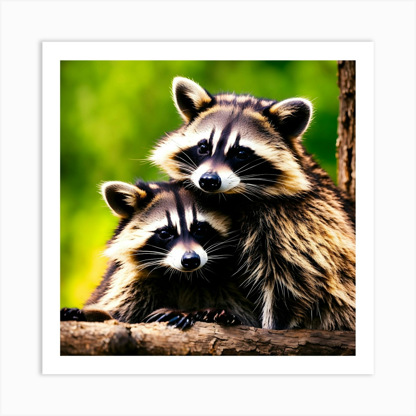 Raccoons 5 Art Print by Mohaallashy - Fy