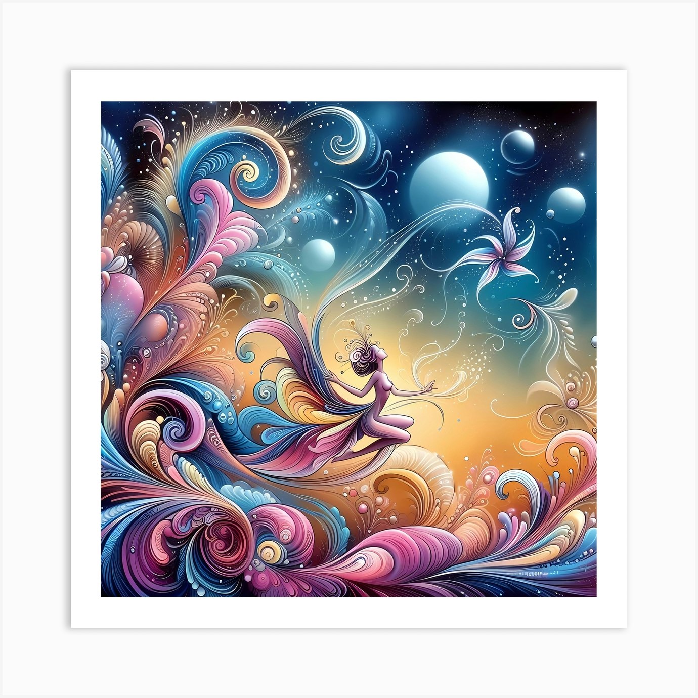 Fairy Painting Art Print By Vitalka Fy