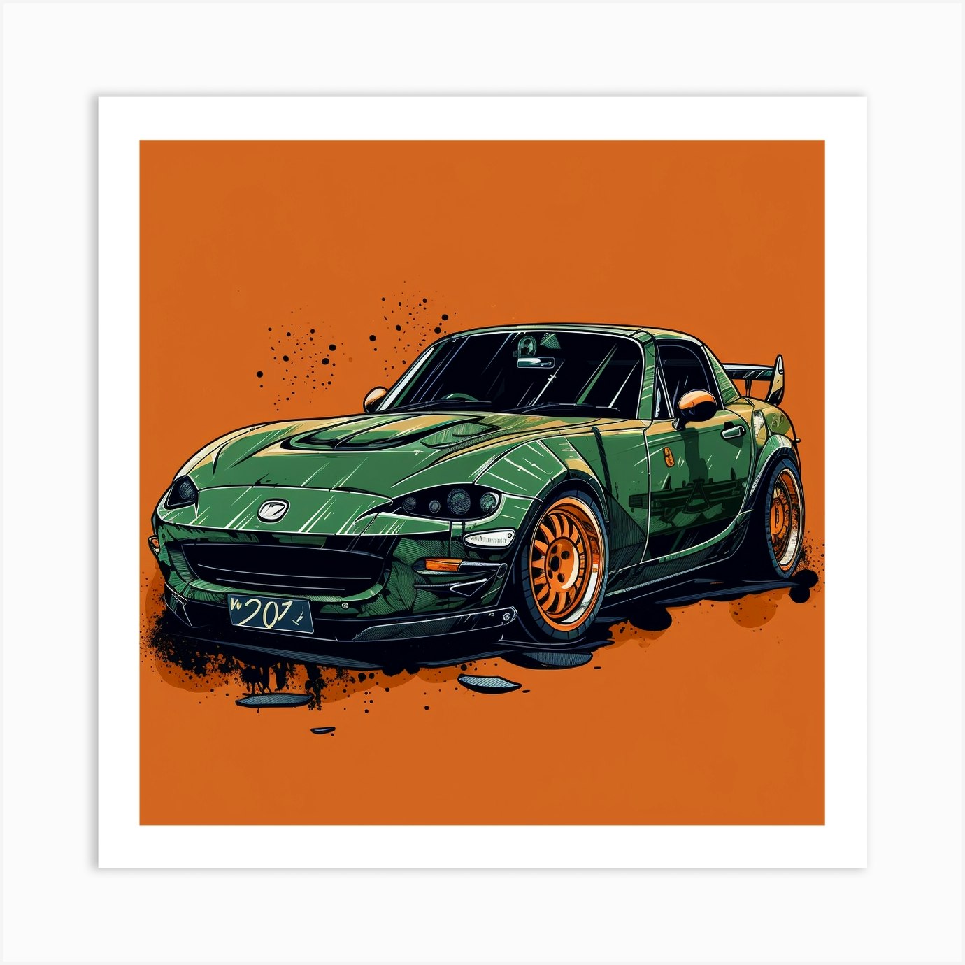 Mazda Mx-5 Art Print by David Arts - Fy