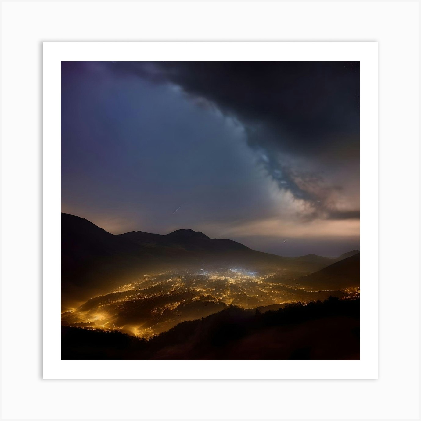 Stormy Night Art Print By Amliga Design - Fy