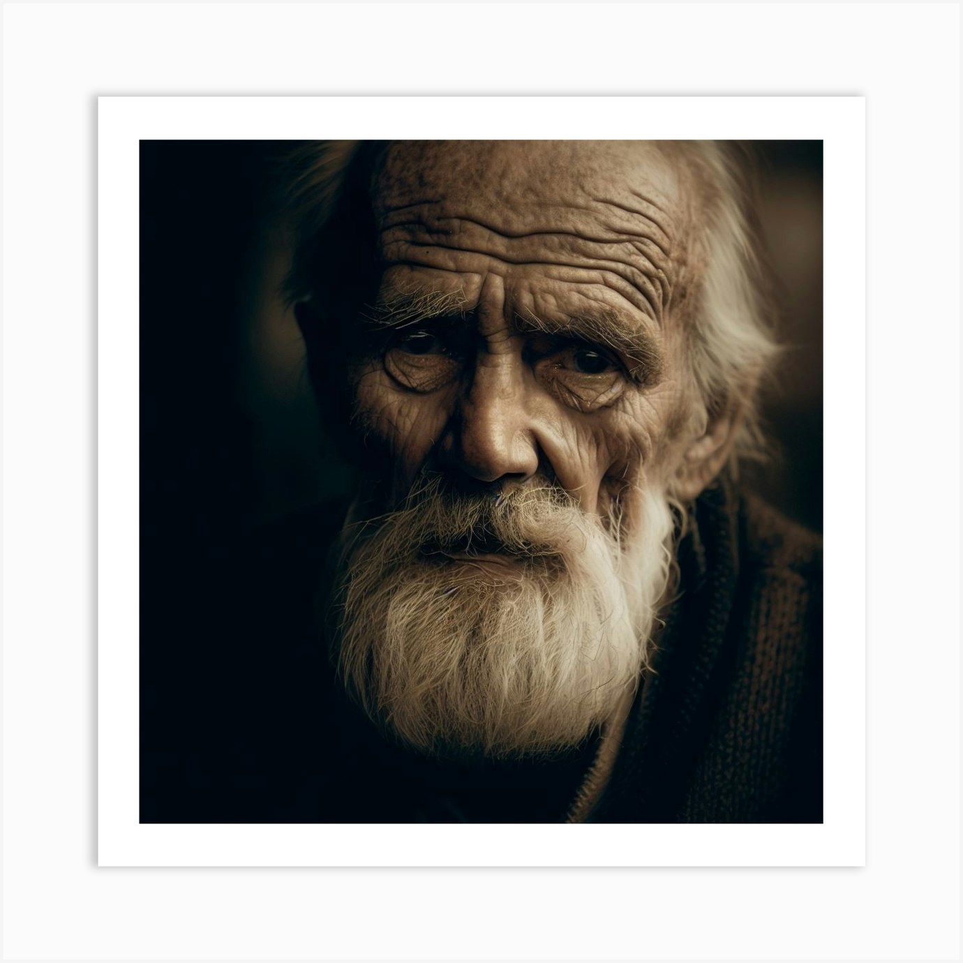 Old Man With Beard 6 Art Print By Colourful Creations Fy