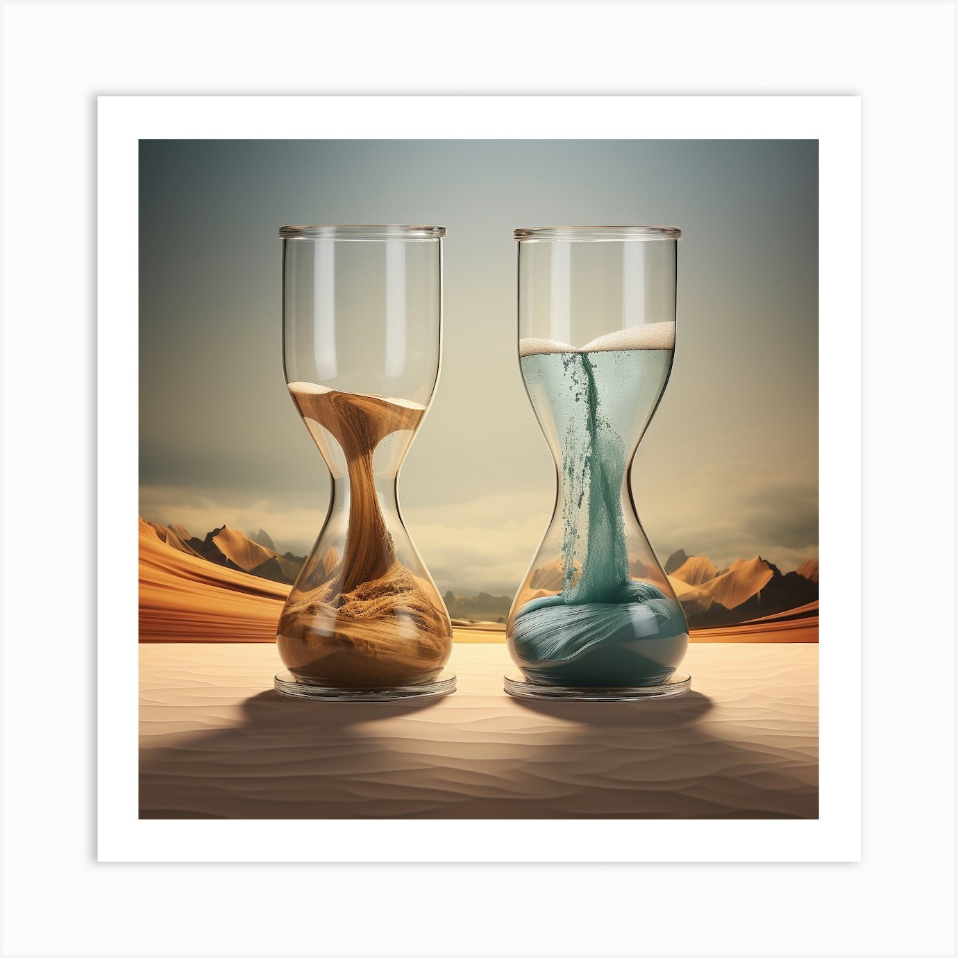 Post Modern Society Hourglass Art Print By Abildart Fy 9036