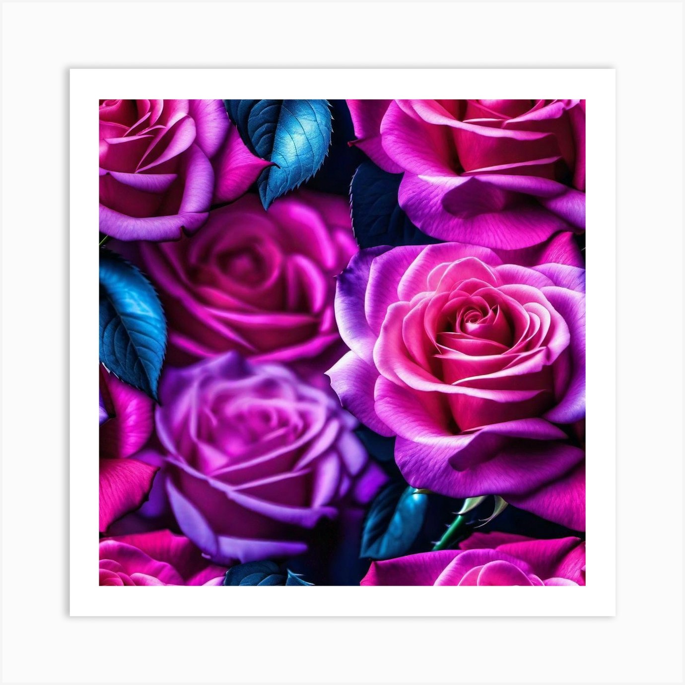 Pink Roses Wallpaper 1 Art Print By Noctarius Fy 2770