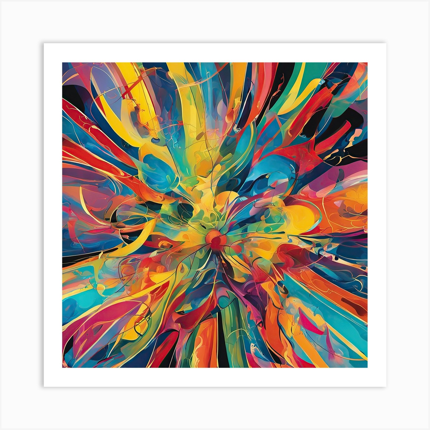 Abstract Painting, Radiant Art Print by NAZARDEEN - Fy