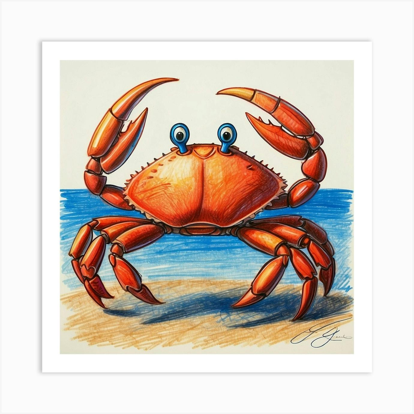 Mighty online Maryland Crab Giclee print of painting on Archival Paper