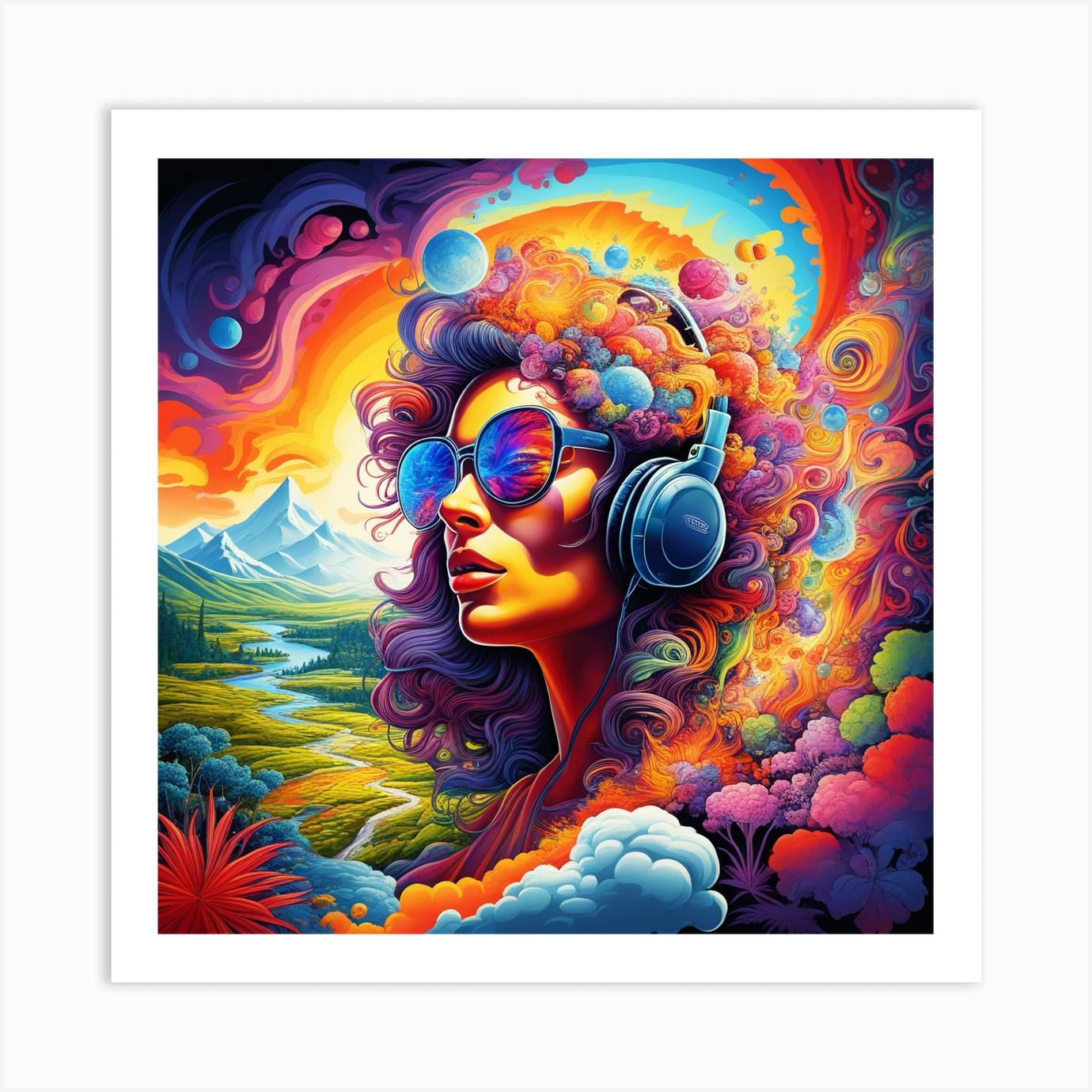 アート・デザイン・音楽 CONCEPTUAL PEOPLE PHOTOGRAPHY2 A retro-inspired poster, vector illustration of a DJ with