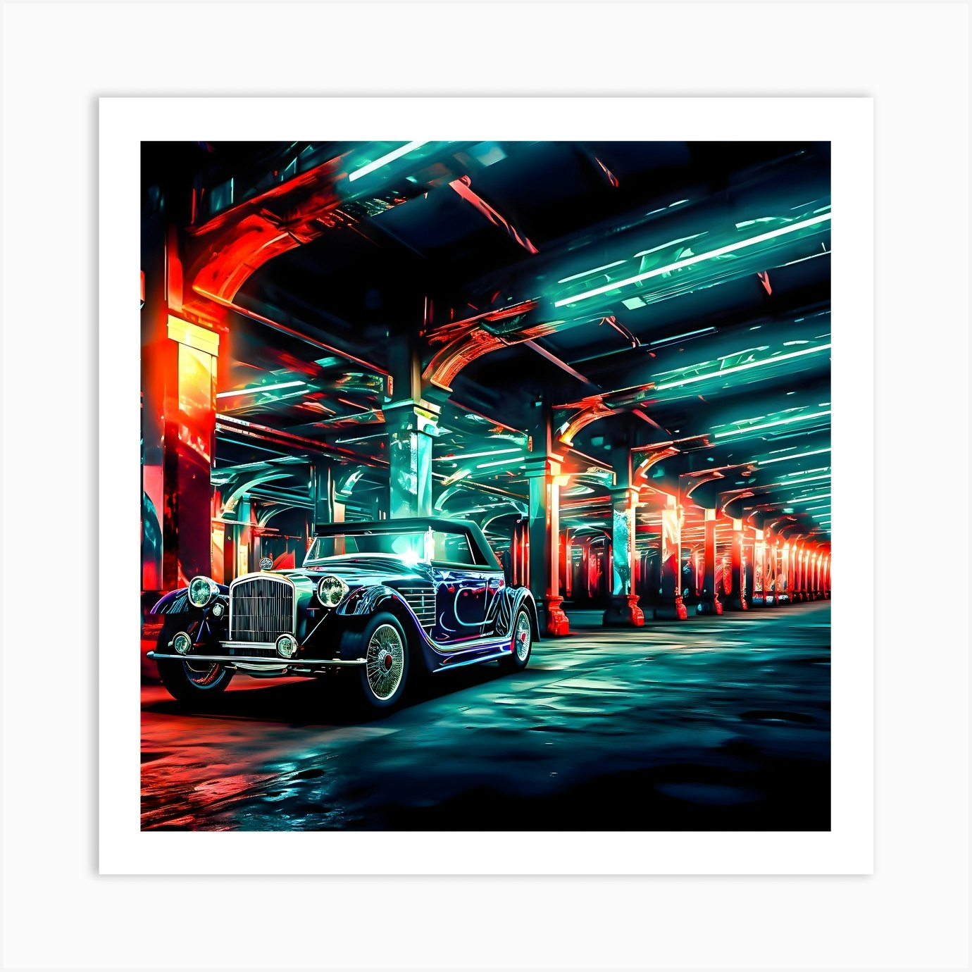 Underground carpark. Art Print by Mike Ryan - Fy