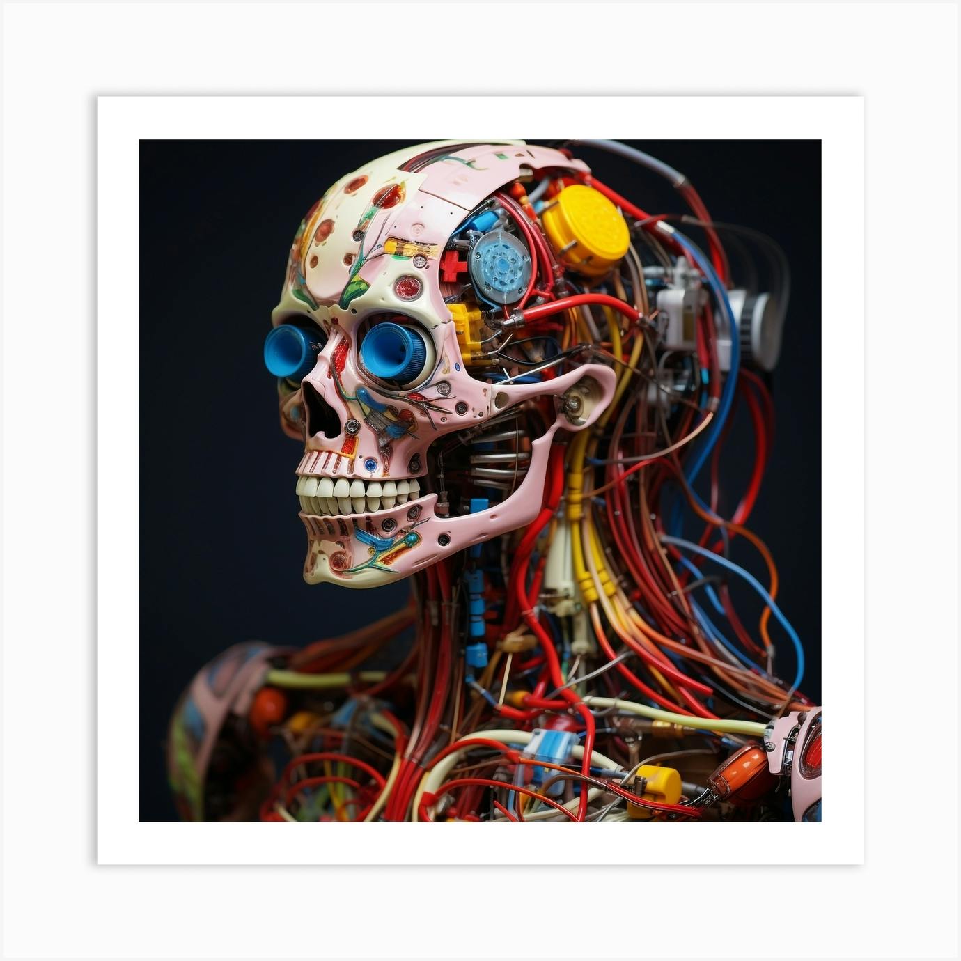 Mechanical Skeleton Art Print
