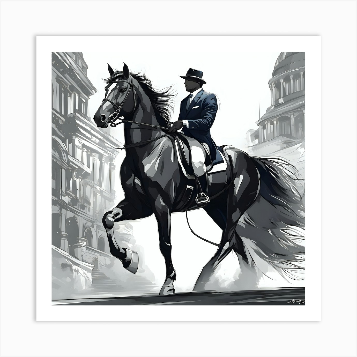 Spanish Horseman Art Print by Mel Brown - Fy