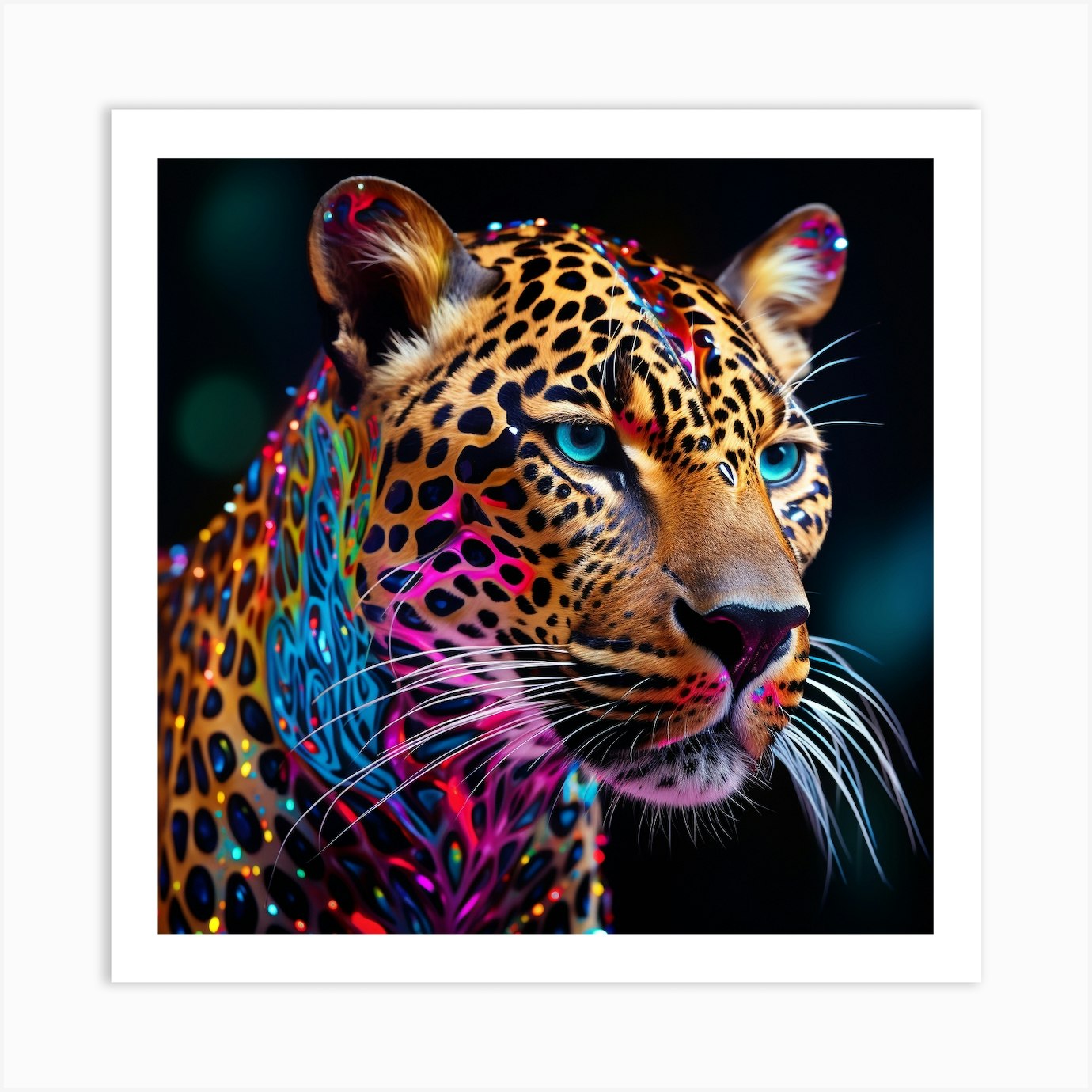 Psychedelic Leopard Art Print By Bella Luna - Fy