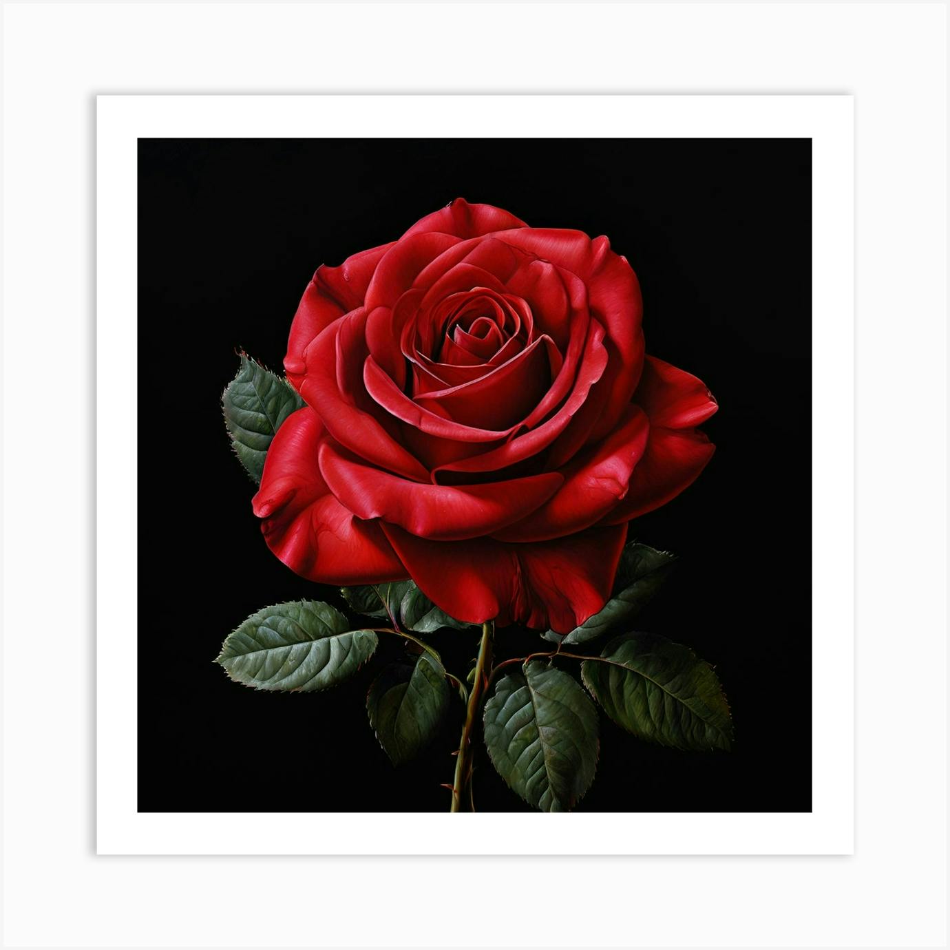 Red Rose Art Print by symphony - Fy