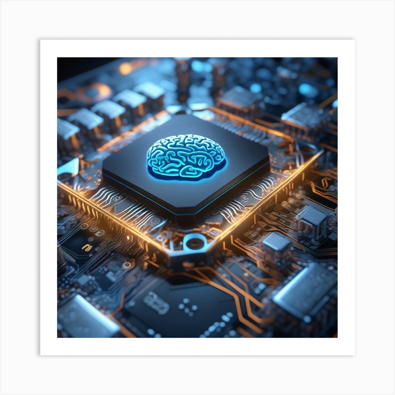 Brain On A Chip 6 Art Print by Pat4U - Fy