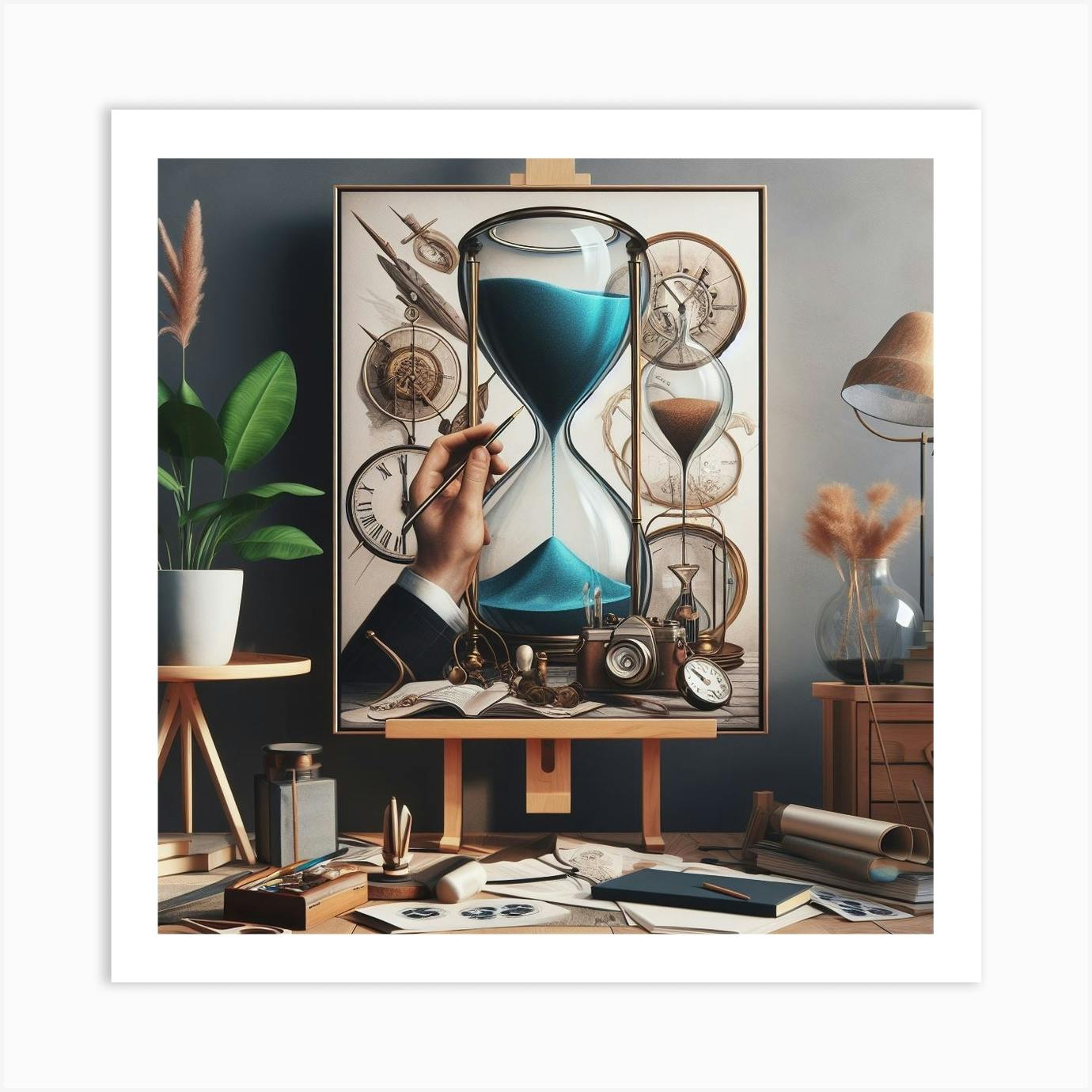 Hourglass painting sale