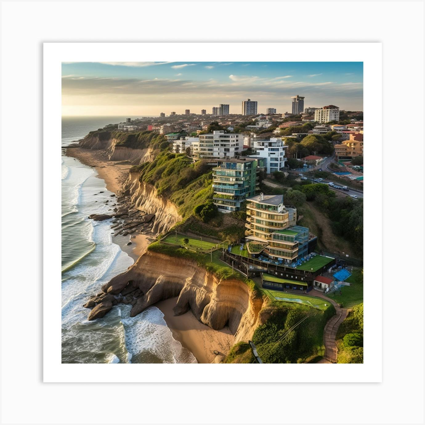 Santa Cruz Beach Art Print by Chaotic Fy