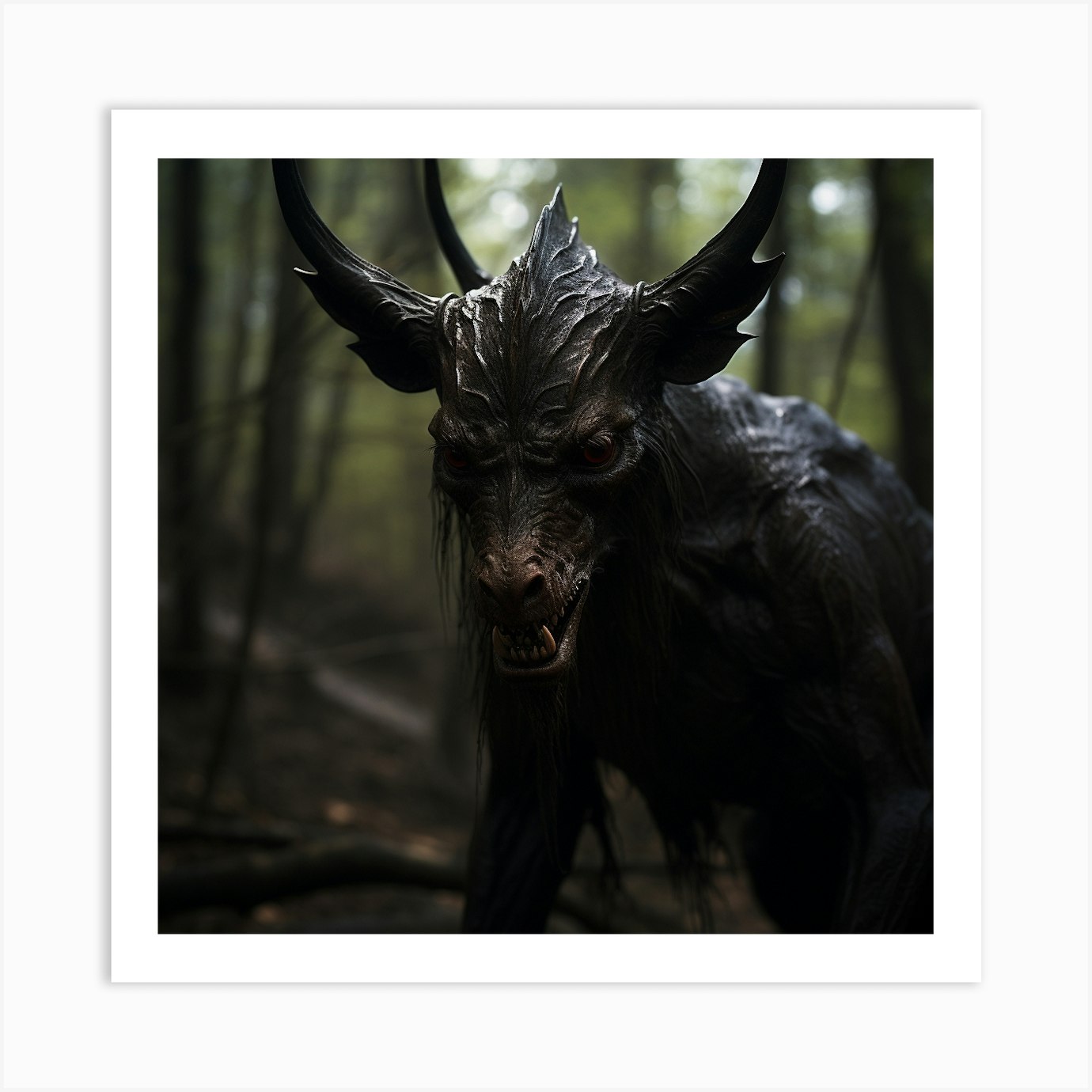 Demon In The Woods 6 Art Print by NovaPulse Fy