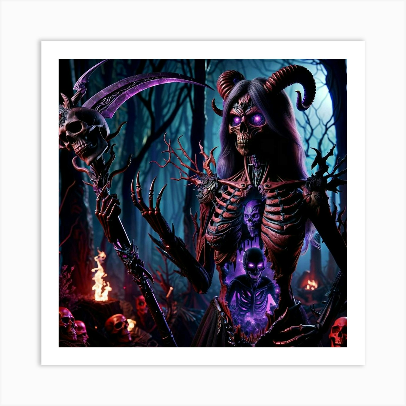 Demon In The Woods 1 Art Print by The Digital Emporium Fy
