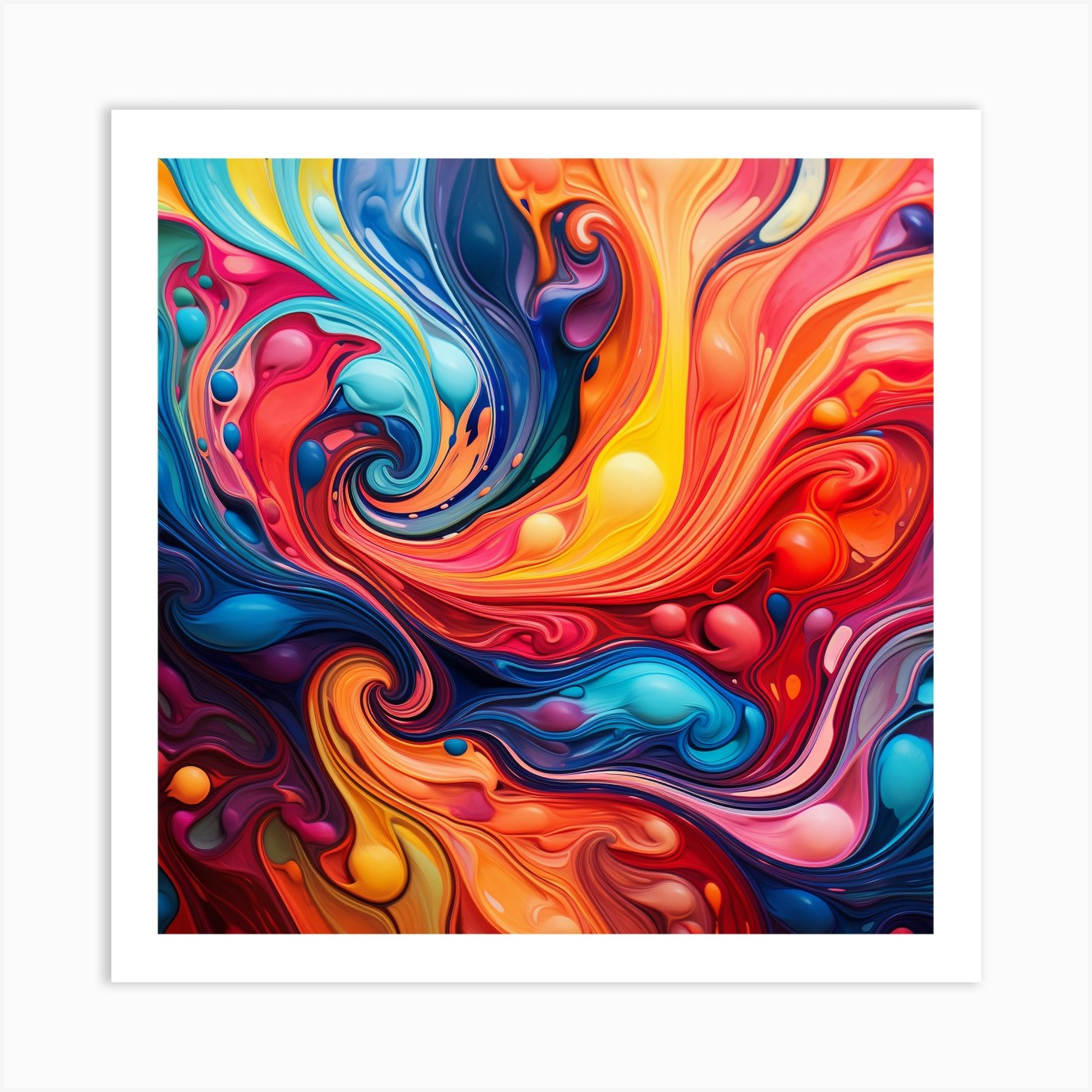 Abstract Colorful Abstract Painting 4 Art Print by Bella Luna - Fy